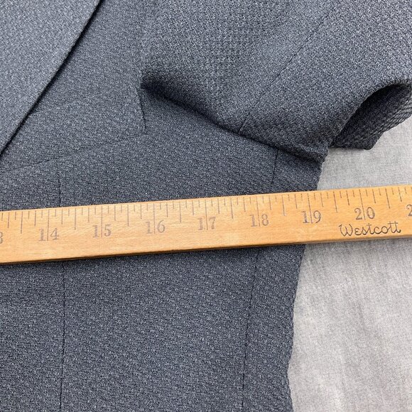 JCPenney Blazer Men 36 Gray Poly Texture Knit 60s 70s Suit Jacket VTG‎ USA - Picture 5 of 15
